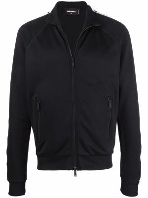 

Logo-tape zip-up sweatshirt, Dsquared2 Logo-tape zip-up sweatshirt