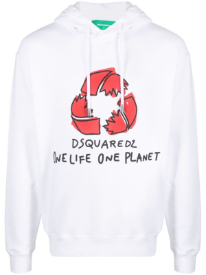 

Logo-print drawstring hoodie, Dsquared2 Logo-print drawstring hoodie