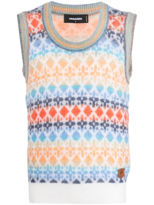 

Logo-patch sleeveless vest, Dsquared2 Logo-patch sleeveless vest