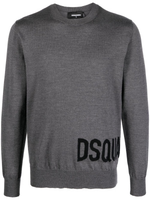 

Logo-intarsia crew-neck sweater, Dsquared2 Logo-intarsia crew-neck sweater