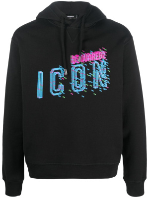 

Icon-print cotton hoodie, Dsquared2 Icon-print cotton hoodie