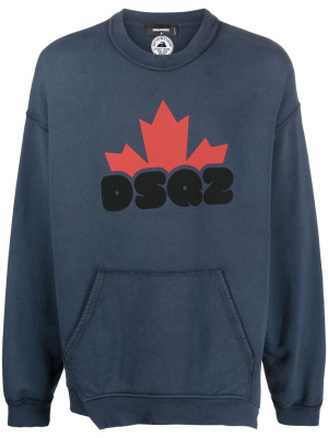 

Logo-print cotton jumper, Dsquared2 Logo-print cotton jumper