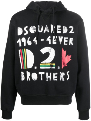 

Graphic-print cotton hoodie, Dsquared2 Graphic-print cotton hoodie