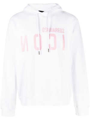 

Icon logo-print hoodie, Dsquared2 Icon logo-print hoodie