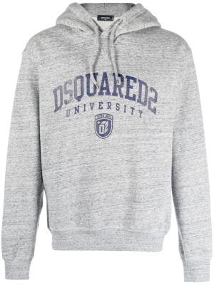 

Logo-print mélange-effect hoodie, Dsquared2 Logo-print mélange-effect hoodie