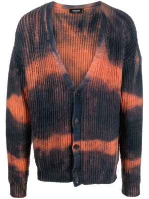 

Tie-dye print knitted cardigan, Dsquared2 Tie-dye print knitted cardigan