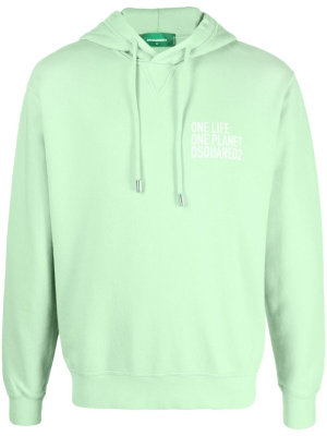 

Logo-print cotton hoodie, Dsquared2 Logo-print cotton hoodie