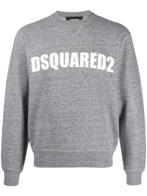 

Crystal-embellished logo-print sweatshirt, Dsquared2 Crystal-embellished logo-print sweatshirt