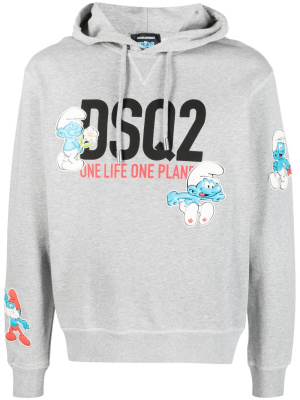 

Logo-print cotton hoodie, Dsquared2 Logo-print cotton hoodie