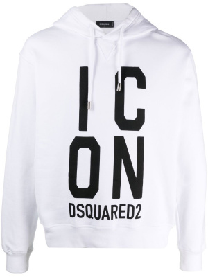 

Icon-print cotton hoodie, Dsquared2 Icon-print cotton hoodie