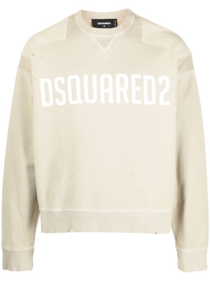 

Logo-print crew neck sweatshirt, Dsquared2 Logo-print crew neck sweatshirt