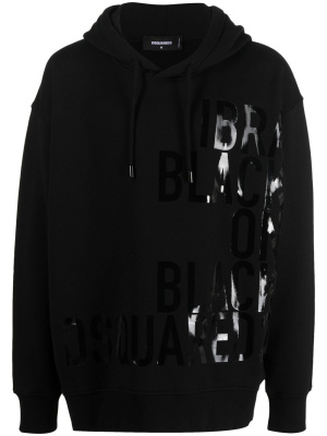 

Tonal slogan-print hoodie, Dsquared2 Tonal slogan-print hoodie