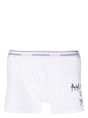 

Slogan-print logo-waistband boxers, Dsquared2 Slogan-print logo-waistband boxers