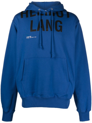 

Logo-print long-sleeve hoodie, Helmut Lang Logo-print long-sleeve hoodie