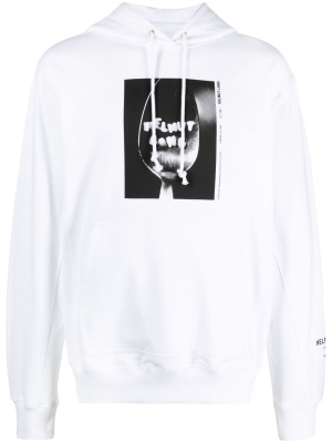 

Photograph-print cotton hoodie, Helmut Lang Photograph-print cotton hoodie