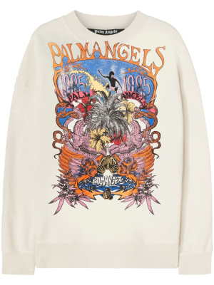 

Concert graphic-print cotton sweatshirt, Palm Angels Concert graphic-print cotton sweatshirt