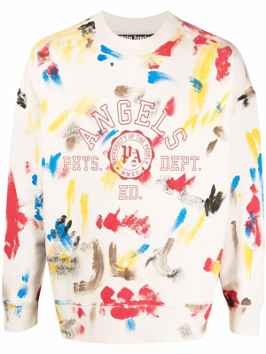 

Painted college sweatshirt, Palm Angels Painted college sweatshirt