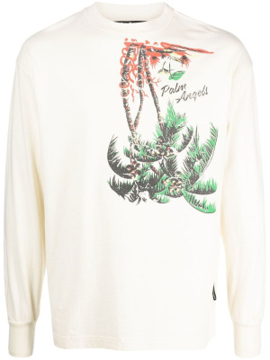 

Graphic-print long-sleeve sweatshirt, Palm Angels Graphic-print long-sleeve sweatshirt
