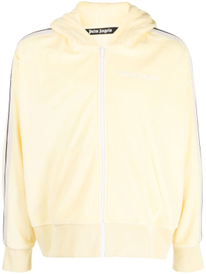 

Stripe-detail zip-up hoodie, Palm Angels Stripe-detail zip-up hoodie