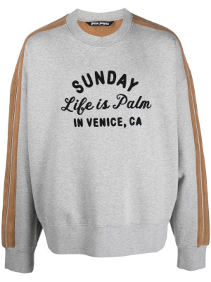 

Slogan-embroidered sweatshirt, Palm Angels Slogan-embroidered sweatshirt
