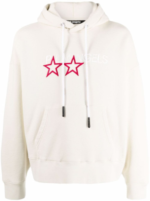 

Logo-embroidered cotton hoodie, Palm Angels Logo-embroidered cotton hoodie