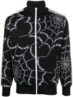 

Logo-print zipped sweatshirt, Palm Angels Logo-print zipped sweatshirt