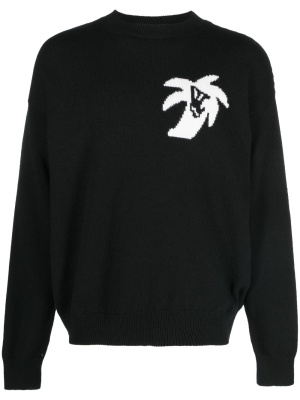 

Hunter intarsia-logo jumper, Palm Angels Hunter intarsia-logo jumper