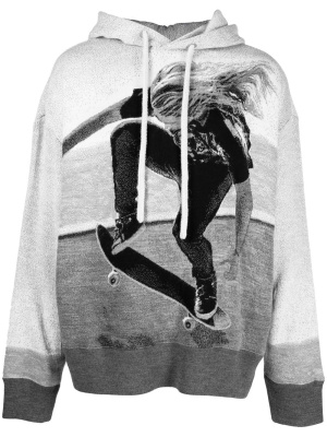 

Skater-pattern panelled hoodie, Palm Angels Skater-pattern panelled hoodie