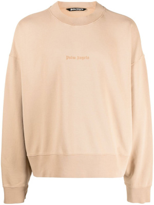 

Logo-print cotton sweatshirt, Palm Angels Logo-print cotton sweatshirt