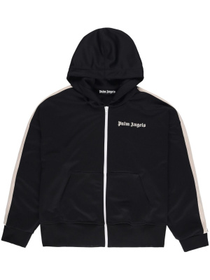 

Stripe-detail zip-up hoodie, Palm Angels Stripe-detail zip-up hoodie