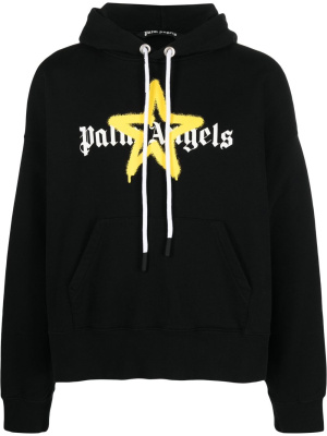 

Star Sprayed logo-print hoodie, Palm Angels Star Sprayed logo-print hoodie