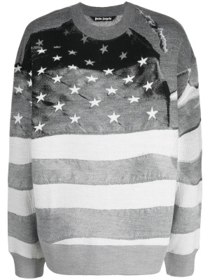

Stars and stripes-print sweatshirt, Palm Angels Stars and stripes-print sweatshirt