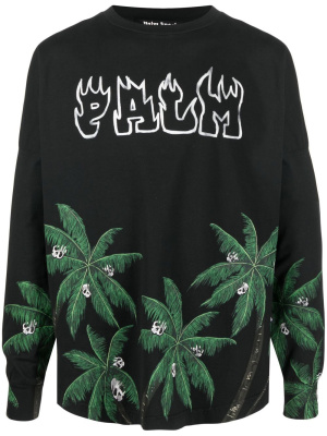 

Palms&Skull logo-print sweatshirt, Palm Angels Palms&Skull logo-print sweatshirt