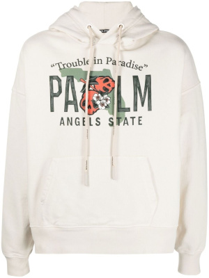 

Graphic-print cotton hoodie, Palm Angels Graphic-print cotton hoodie