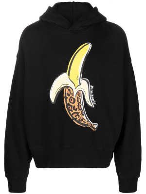 

Banana-print cotton hoodie, Palm Angels Banana-print cotton hoodie