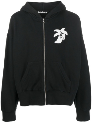 

Logo-print zip-up hoodie, Palm Angels Logo-print zip-up hoodie