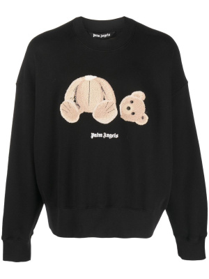 

Bear motif crew-neck sweatshirt, Palm Angels Bear motif crew-neck sweatshirt