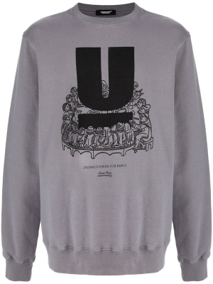 

Logo-print crew neck sweatshirt, Undercover Logo-print crew neck sweatshirt