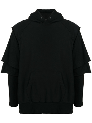 

Layered-sleeve cotton hoodie, Undercover Layered-sleeve cotton hoodie