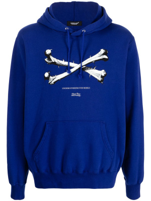

Cross Bones printed hoodie, Undercover Cross Bones printed hoodie