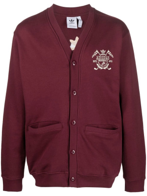 

Logo-embroidered V-neck cardigan, Adidas Logo-embroidered V-neck cardigan