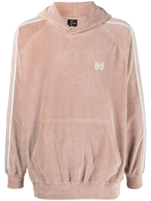 

Side-stripe velour hoodie, Needles Side-stripe velour hoodie