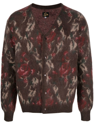 

Printed V-neck cardigan, Needles Printed V-neck cardigan