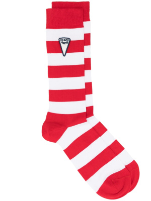 

Striped logo-patch socks, Kenzo Striped logo-patch socks