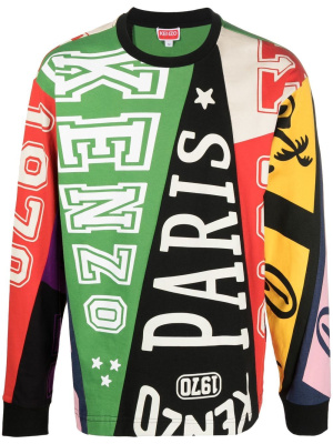 

Patchwork cotton sweatshirt, Kenzo Patchwork cotton sweatshirt
