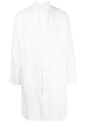 

Band-collar shirt jacket, Yohji Yamamoto Band-collar shirt jacket