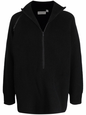 

Purl-knit zipped jumper, Yohji Yamamoto Purl-knit zipped jumper