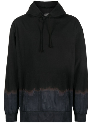 

Drawstring-hood long-sleeve hoodie, Yohji Yamamoto Drawstring-hood long-sleeve hoodie