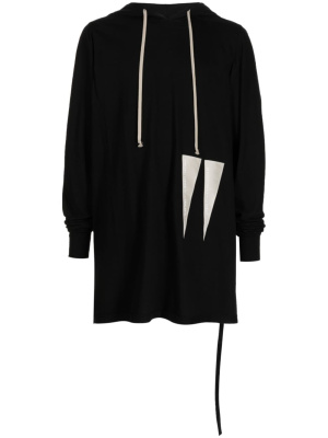 

Triangle-logo cotton hoodie, Rick Owens DRKSHDW Triangle-logo cotton hoodie