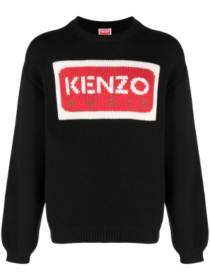 

Logo intarsia crew neck jumper, Kenzo Logo intarsia crew neck jumper